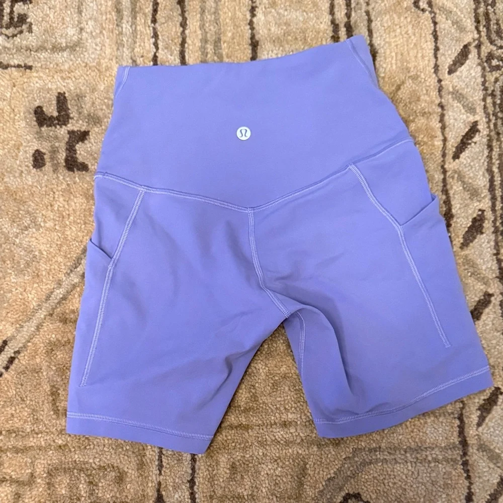 lululemon athletica Lavender Purple High-Waist Bike Shorts